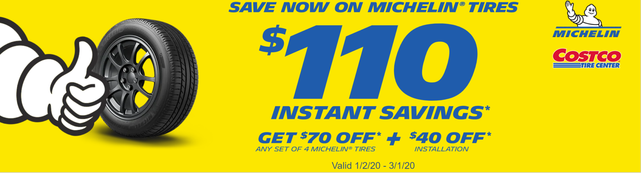 Costco Michelin Tire Promo Prices and Fees